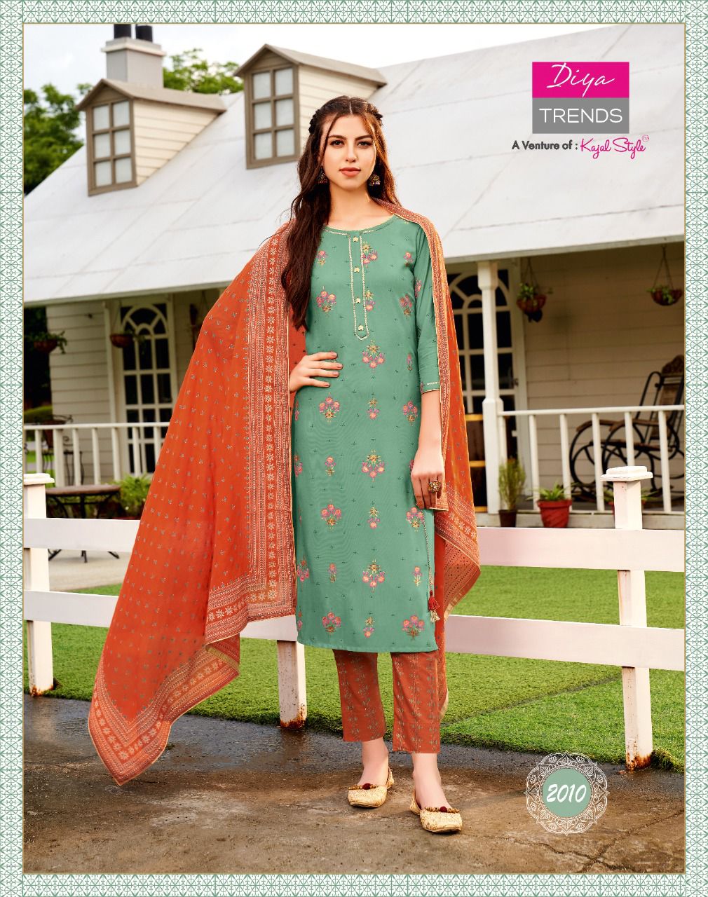 Odhani 2 Embroidery Ethnic Wear Kurti With Pant And Dupatta Latest Collection